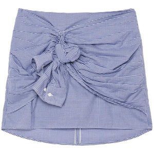 NWT Gant Cuff Skirt - Blue Gingham - S